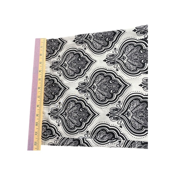 Mud Pie Paisley Wide Leg Palazzo Pants Black White L Elastic Waist - Picture 4 of 9